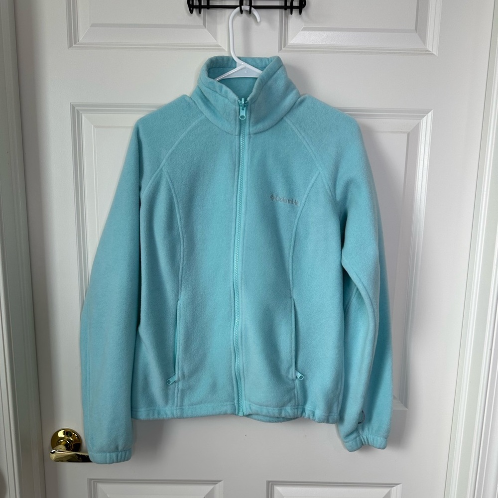 Columbia Fleece Interchange Jacket Full Zip Women’s M Pastel Mint Green